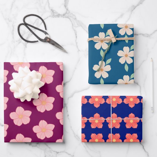 Floral Wrapping sheets ラッピングペーパーシート (正面)
