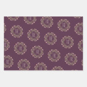 Floral Wreath 60th Birthday Wrapping Paper Set ラッピングペーパーシート (正面)