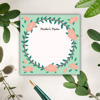Floral Wreath – Botanical Greenhouse Sticky Notes ポストイット