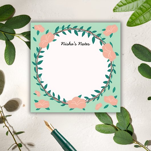 Floral Wreath – Botanical Greenhouse Sticky Notes ポストイット