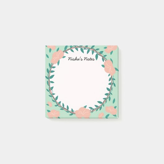 Floral Wreath – Botanical Greenhouse Sticky Notes ポストイット (正面)