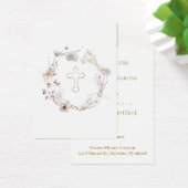 floral wreath First Communion remembrance card (デスク)
