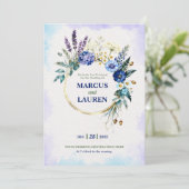 Floral Wreath Frame Watercolor Wedding Invitation 招待状 (スタンド正面)