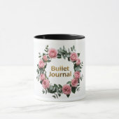 Floral Wreath Gold Foil Sticker Set | Blush Pink R マグカップ (中央)