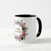 Floral Wreath Gold Foil Sticker Set | Blush Pink R マグカップ (正面右)