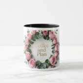 Floral Wreath Gold Foil Sticker Set | Blush Pink R マグカップ (中央)