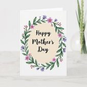 Floral Wreath Honor Message Card カード (正面)