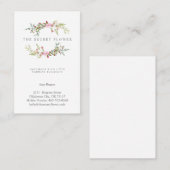 Floral Wreath in Pink 名刺 (正面/裏面)