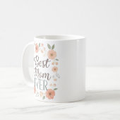 Floral Wreath Quote Mug | Ceramic Coffee Mug コーヒーマグカップ (正面左)
