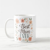 Floral Wreath Quote Mug | Ceramic Coffee Mug コーヒーマグカップ (左)