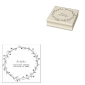 Floral Wreath Rubber Stamp ラバースタンプ (押印)