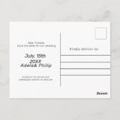 Floral Wreath Save the date Postcard ポストカード (裏面)