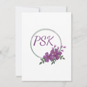 Floral Wreath Triad Wedding Invitation 招待状 (裏面)