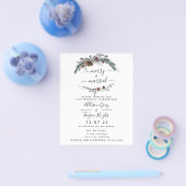 Floral Wreath Wedding Invitation | Budget Flyer チラシ (シングル)