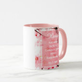 Floral X Initial Mug | Personalized Name & Traits マグカップ (正面右)