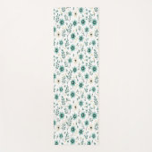 Floral Yoga Mats: Green Floral Yoga Mat ヨガマット (正面)