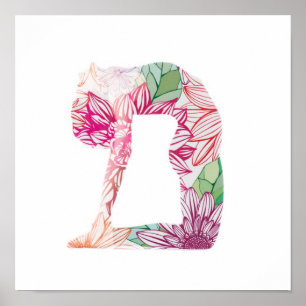 Floral Yoga Poster ポスター
