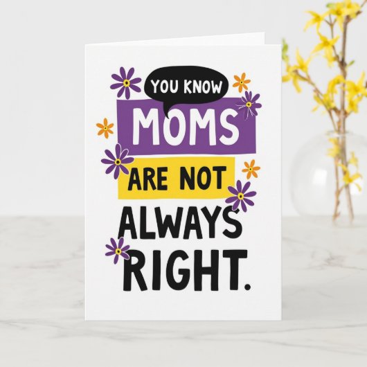 Floral You Know Moms Card カード (黄色い花)