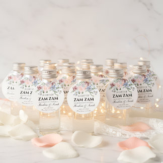 Floral zamzam water nikah muslim wedding favor フェイバータグ