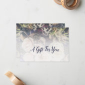 FloralCustomフォトパープルフローリストギフト証明書 ノートカード (正面/裏面インサイチュ)