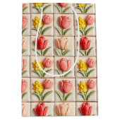 Florale 3D-Keramikfliesen 63/144 Mittlere Geschenk ミディアムペーパーバッグ (正面)