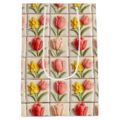 Florale 3D-Keramikfliesen 63/144 Mittlere Geschenk ミディアムペーパーバッグ (裏面)