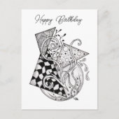 Florale Dreiecke, Tangle Zeichnung -  ポストカード (正面)