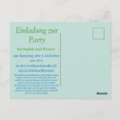 Florale Party in zarten  Pastelltönen ポストカード (裏面)