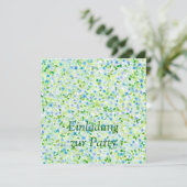 Florale Party in zarten  Pastelltönen 招待状 (スタンド正面)