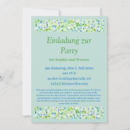 Florale Party in zarten  Pastelltönen 招待状