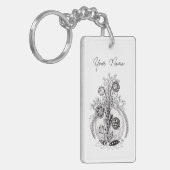 Florale Pflanze im Tangle Design -  キーホルダー (正面左)