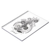 Florale Pflanze im Tangle Design -  ノートブック (左側)