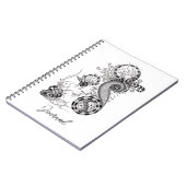 Florale Tangle Zeichnung - ノートブック (左側)