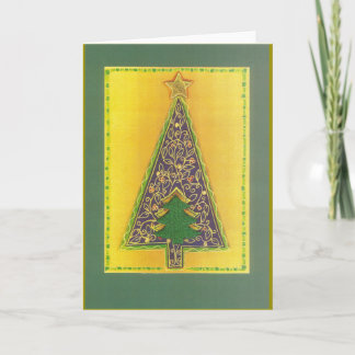 FLORALER WEIHNACHTSBAUM MIT GRÜNEM WEIHNACHTSBAUM シーズンカード