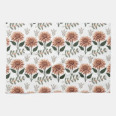 Florales Muster mit Dahlien キッチンタオル (横)