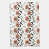 Florales Muster mit Dahlien キッチンタオル (縦)