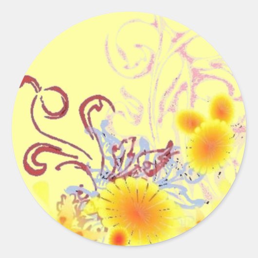 FloralMixシール ラウンドシール (正面)
