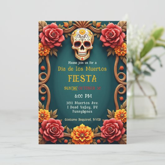 💀🎉Florals & Phantoms, the Día de los Muertos 招待状 (スタンド正面)