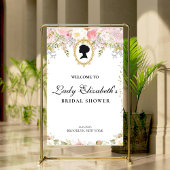 Florals rosa presupuesto Bridgerton Bridal Shower ポスター