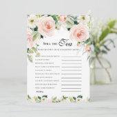 Florals rosa presupuesto Bridgerton Bridal Shower 招待状 (スタンド正面)