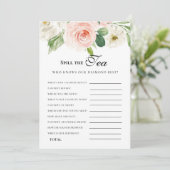 Florals rosa presupuesto Bridgerton Bridal Shower 招待状 (スタンド正面)