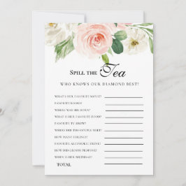 Florals rosa presupuesto Bridgerton Bridal Shower 招待状