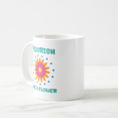 Florece como una flor コーヒーマグカップ (正面左)