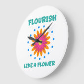 Florece como una flor ラージ壁時計 (傾斜)