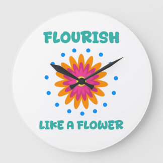 Florece como una flor ラージ壁時計