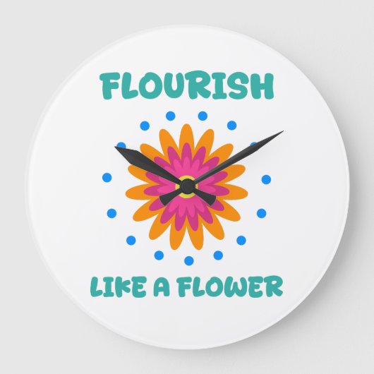 Florece como una flor ラージ壁時計 (正面)