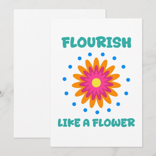 Florece como una flor 招待状 (正面/裏面)