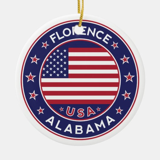 Florence, Alabama, USA セラミックオーナメント (正面)
