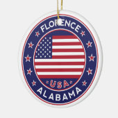 Florence, Alabama, USA セラミックオーナメント (左)