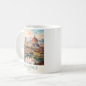 Florence Duomo Cathedral Watercolor Italy Travel コーヒーマグカップ (正面左)
